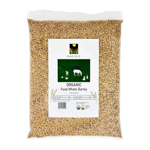 Miniatura 9 de Pacific Organic Petfood Organic Feed - Cebada entera descascarada Rica en fibra y minerales Cebada de grano entero Cebada orgánica certificada