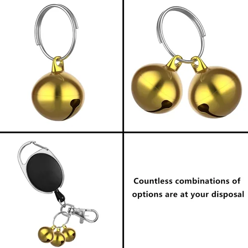 Miniatura 6 de 24 juegos de campanas de gato para gato y perro collar colgante Pet Bell Pet colgante accesorios (color mezclado)