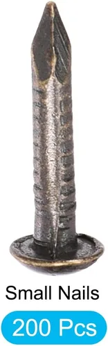 Miniatura 5 de METALLIXITY Uñas pequeñas (0.047 x 0.315 pulgadas), 200 unidades, uñas pequeñas de latón, para carpintería doméstica, tono latón