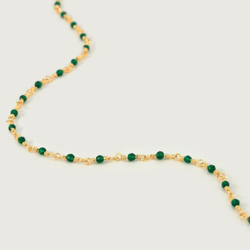 Miniatura 4 de MEVECCO Gargantilla de cadena chapada en oro de 14 K, largo collar de cadena delicado y bonito chapado en oro, delicada gargantilla a la moda