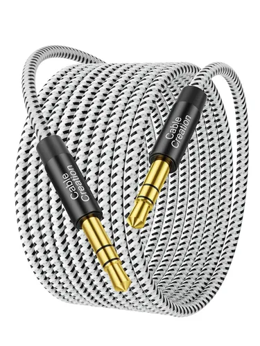 Miniatura 14 de CableCreation Cable auxiliar de 3.5mm (3 pies/1 m), cable de audio de 3.5mm, cable auxiliar trenzado de sonido Hi-Fi de 1/8 para estéreo de coche