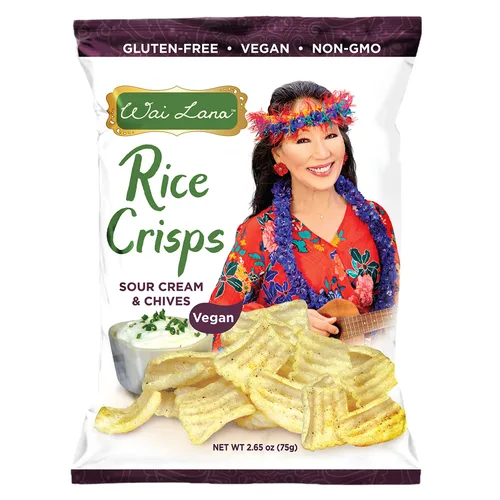 Miniatura 9 de Wai Lana Chips Rice Crisps - Queso Nacho, sin gluten, vegano, sin OMG, 2.65 oz (12 unidades)