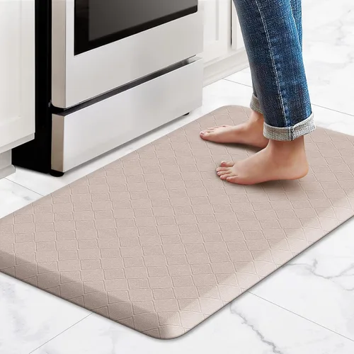 Miniatura 9 de HappyTrends Alfombras antifatiga para cocina, 4/5 pulgadas de grosor, antideslizantes, impermeables, ergonómicas, cómodas para cocina, suelo, hogar