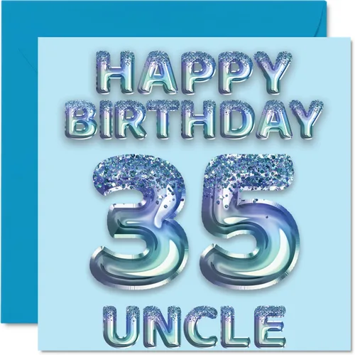 Miniatura 86 de Stuff4 Tarjeta de primer cumpleaños para niños, globo de fiesta con purpurina azul, tarjetas de feliz cumpleaños para niño de 1 año, nieto, hijo, 57