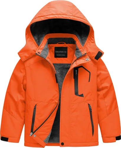 Miniatura 6 de CREATMO US Chaqueta de esquí impermeable para niño, abrigo de nieve cálido para invierno, resistente al viento, chaqueta de lluvia para snowboard