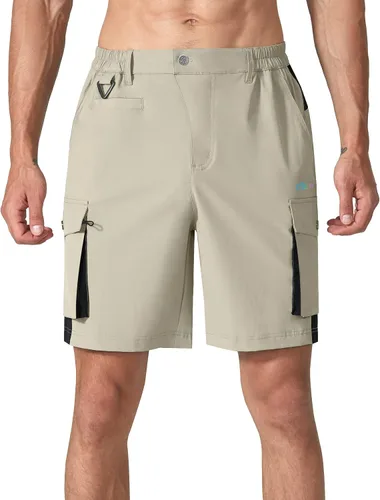 Miniatura 2 de KPSUN Pantalones cortos de senderismo para hombre, pantalones cortos tácticos, ligeros, casuales, de golf, para pesca, viajes, campamento