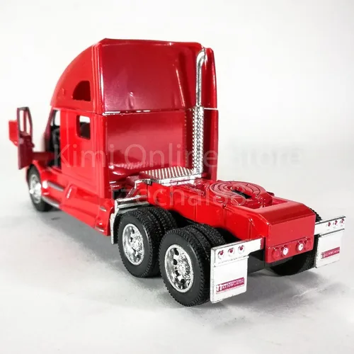 Miniatura 8 de KiNSMART Kenworth T700 - Camión contenedor a escala 1:68, modelo de metal fundido a presión, rojo con calcomanías, acción de retroceso