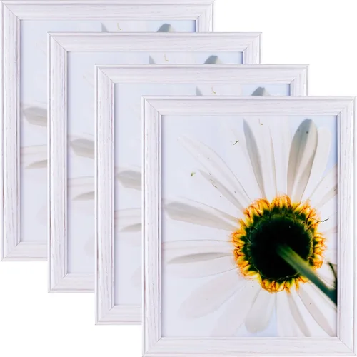 Miniatura 10 de Craig Frames Wiltshire 236 - Portarretratos de madera dura con un solo color blanco, muestra una impresión de 4 x 6 pulgadas con el paspartú o 5 x 7