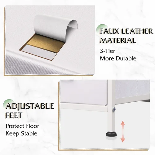 Miniatura 7 de WLIVE Cómoda de tela para dormitorio, unidad de cajones de almacenamiento, cómoda con 10 cajones profundos para oficina o para dormitorio