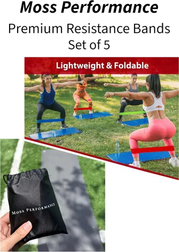 Miniatura 4 de Bandas de resistencia de alta calidad, para terapia física, entrenamiento de fuerza, ejercicio de pilates, entrenamientos en casa, bandas de goma