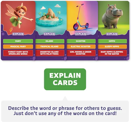 Miniatura 6 de Clever Fox Play Juego Épico de Charadas para Niños de 6 años en adelante – 200 Tarjetas de Actuar y Explicar con Ilustraciones y Temporizador
