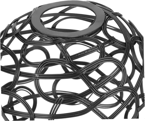Miniatura 3 de SEWACC Cubierta de luz de jaula de metal Pantalla de lámpara de repuesto decorativa gris pantalla de lámpara