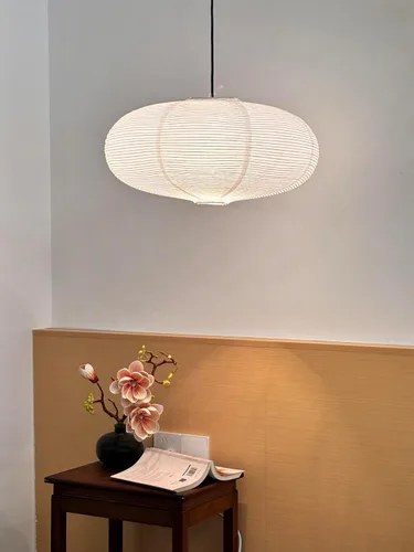 Miniatura 3 de Pantallas de linterna de papel (19.69 pulgadas), pantalla de papel oblato colgante, linterna china grande blanca, pantalla de iluminación colgante