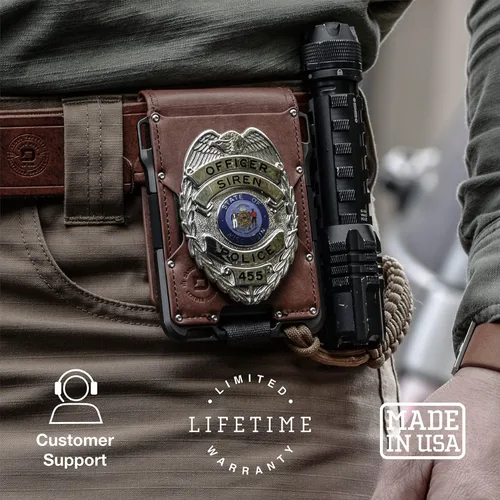 Miniatura 6 de Dango - Cartera M1 Maverick de aluminio mecanizado CNC, bloqueo RFID, fabricada en Estados Unidos, cartera Rfid, m, Bifold - Whiskey caféGris