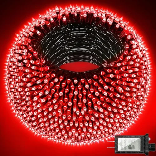 Miniatura 15 de QUHUATU - Guirnalda de 300 luces led de Navidad de 75 pies, 12 modos de iluminación, con memoria de temporizador, para árbol de Navidad, interiores