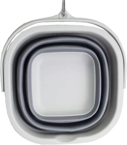 Miniatura 4 de SAMMART Cubo de plástico plegable súper mini cuadrado de 2.6 L (0.68 galones) - Tina cuadrada plegable - Cubo de agua portátil para pesca - Maceta
