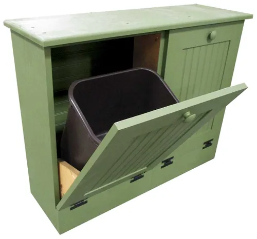 Miniatura 13 de Cubo doble de basura/Recipiente para papelera de reciclaje. Borgoña sólido