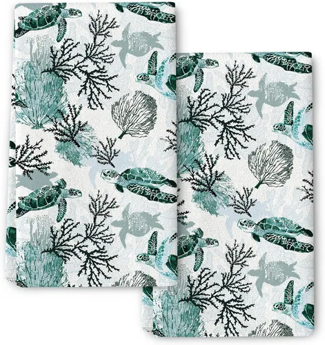 Miniatura 9 de Juego de 2 paños de cocina y paños de cocina con diamantes en blanco y negro, toallas de cocina para secar platos, suaves y absorbentes, secado a