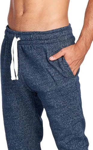 Miniatura 5 de PROGO USA Pantalones deportivos básicos de forro polar jaspeado para hombre, cintura elástica