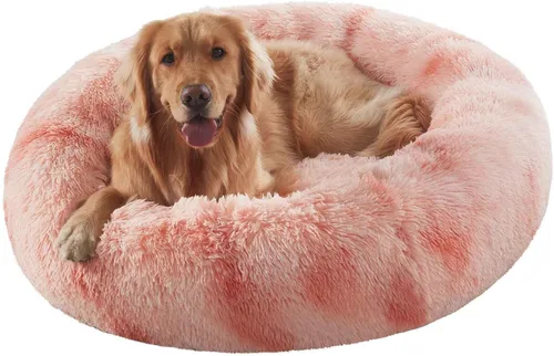 Miniatura 32 de Cama para Perros con Forma de Dona de 45 Pulgadas para Perros Extra Grandes, Cama Redonda Esponjosa Calmante Jumbo para Mascotas con Funda Removible