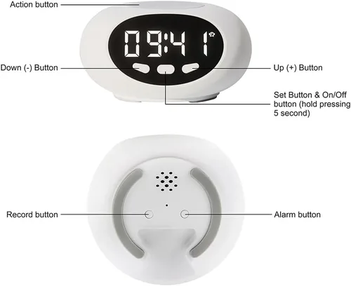 Miniatura 6 de Reloj despertador parlante, hora y fecha extra ruidosos, reloj parlante para niños, ancianos, demencia, personas mayores con discapacidad auditiva