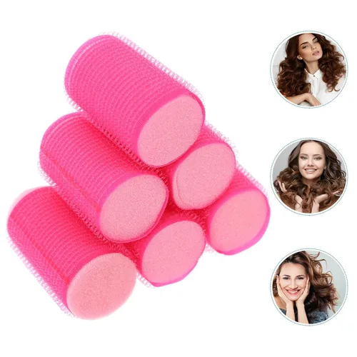Miniatura 9 de Uonlytech Juego de 8 rulos de esponja para el cabello, rodillos de espuma de autoagarre, herramientas de peluquería para mujeres y niñas, cabello