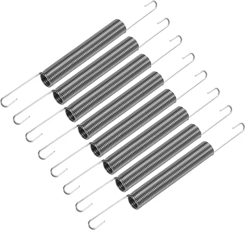 Miniatura 8 de uxcell Resorte de extensión - 0.035 in de diámetro de alambre, 0.394 in de diámetro exterior, 4.724 in de longitud, resorte de tensión de gancho