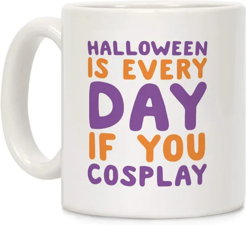 Miniatura 165 de LookHUMAN Taza de Café de Halloween – Halloween Is Meowgical Tazas, Taza de Café Espeluznante Idea de Regalos de Taza, 15 Onzas 10-Blanco