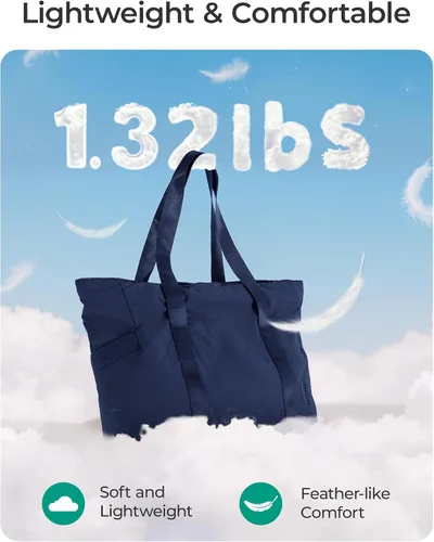 Miniatura 65 de BAGSMART Bolsa de mano para mujer con cremallera, bolsa de gimnasio con compartimentos, bolsa de trabajo para enfermera, baile, bolsa de yoga
