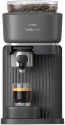 Philips Baristina - Máquina de café expreso, molienda, apisona y prepara granos de café en una sola pasada, compacta, presión de bomba de 16 bares,