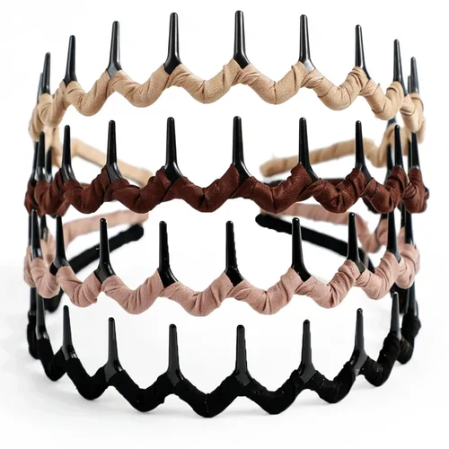 Miniatura 22 de 4 unidades - Diadema multicolor con dientes de resina protectora - Diadema con peine - Accesorios para el cabello para mujer por Beauty hair