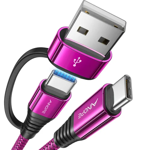 Miniatura 17 de Cable AINOPE USB C a USB C, Cable USB C de 1.8 m de Carga Rápida con Adaptador USB a USB C, Cable USB a USBC de 60W para iPhone 17 Pro Max Air, Negro