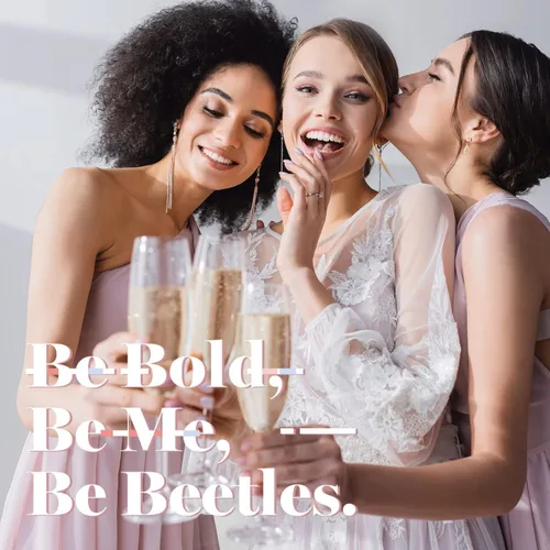 Miniatura 7 de Beetles - Juego de esmaltes de uñas de gel para boda, 6 colores, color nude, rosa, malva, blanco, con brillantina, para remojar con luz UV LED, arte