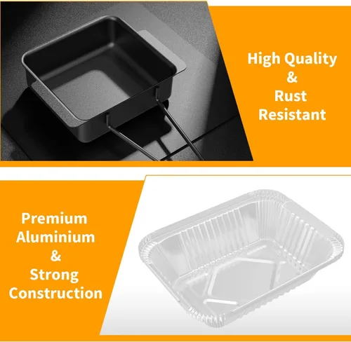 Miniatura 4 de Nexgrill Grill Bandeja de goteo y taza de recogedor de grasa para modelos 720-0830H, D/EH, 720-0882A, 720-0888/N, bandeja de goteo con 15 forros