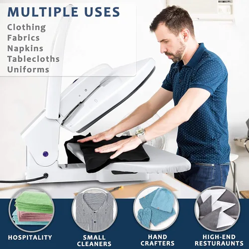 Miniatura 8 de SpeedyPress Plancha de Presión de Gran Tamaño/Prensa de Vapor Prensa de Plancha Electrónica Ultra XL con 100 Libras de Presión de Prensado