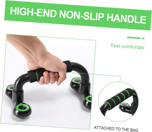 Miniatura 9 de Garneck Barras de flexión para hombre, resistentes soportes de flexión, marco portátil, mango antideslizante para entrenamiento de tríceps de pecho