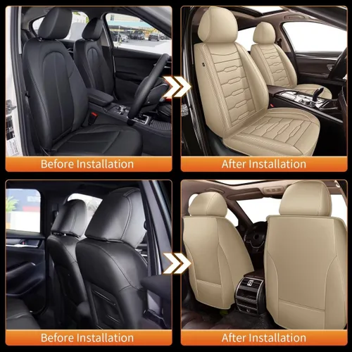 Miniatura 6 de AOMSAZTO Fundas de asiento de automóvil de ajuste personalizado para Cadillac ATS 2013-2018, fundas de cojín de vehículo, protectores de asiento