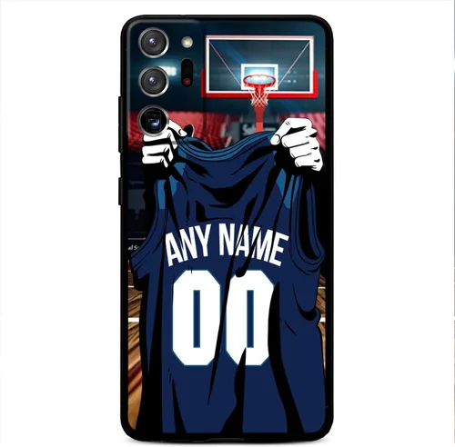 Miniatura 7 de Nombre y número personalizados, camiseta de baloncesto de Los Ángeles, funda de silicona líquida para Samsung Galaxy Note 20/20 Ultra 10 Pro Note 9