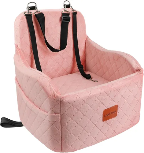 Miniatura 16 de Lealchum Asiento elevador de coche para perros pequeños/medianos, almohadilla elevada de 6 pulgadas de espuma viscoelástica, completamente Negro/Gris