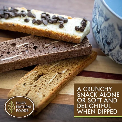Miniatura 8 de DIJAS Natural Food s, Galleta de biscotti sin grasa, ingredientes naturales sin conservantes, delicioso aperitivo bajo en calorías (5 onzas)