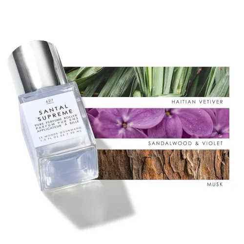 Miniatura 3 de Aceite de Perfume Le Monde Gourmand Santal Supreme - 30 ml - Notas de Fragancia Frescas, Amaderadas y Sofisticadas