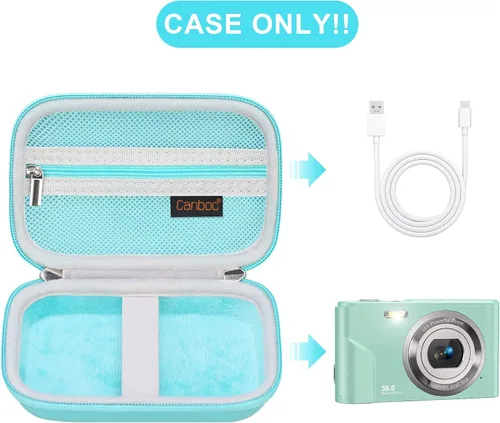 Miniatura 2 de Canboc Funda para cámara digital CAMKORY/Sevenat/Lecran/Besungo/VAHOIALD/BEVLXNIV/IWEUKJLO para niños y otras cámaras compactas portátiles