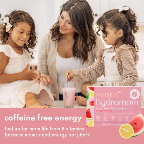 Miniatura 5 de Boobie Hydromom Superfood Mezcla de Bebida con Electrolitos, Sandía Yuzu Impulso Refrescante de Energía e Hidratación para Mamás Esenciales