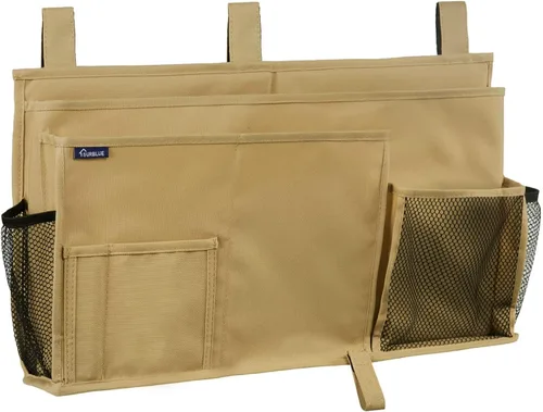 Miniatura 20 de Surblue Caddy Organizador colgante, Bolsa de almacenamiento para cabecera para literas y camas de hospital, Azul Turquesa, L R-Teal