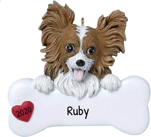 Miniatura 26 de Adornos de Navidad personalizados para perros 2024 – Adornos navideños de hueso de perro Husky para amantes de los perros, adorno de primera Navidad