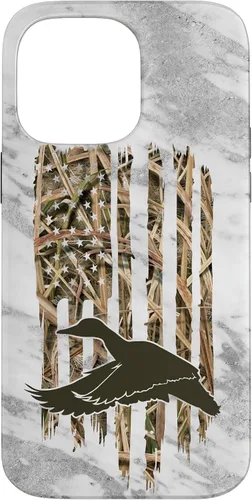 Miniatura 21 de Funda de caza de caza para iPhone 13 Pro Max con diseño de camuflaje gris y bandera de Estados Unidos