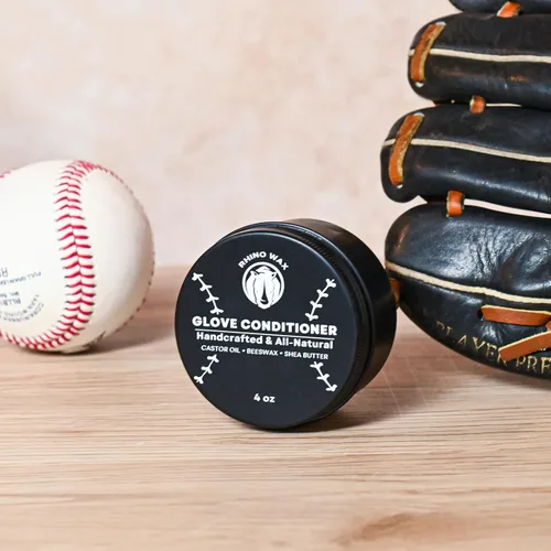 Miniatura 7 de Rhino Wax - Baseball Glove Conditioner - Condition Ball Mitts or Softball Gloves with Premium Leather Mitt Balm - Deeply Moisturizes, Speeds up