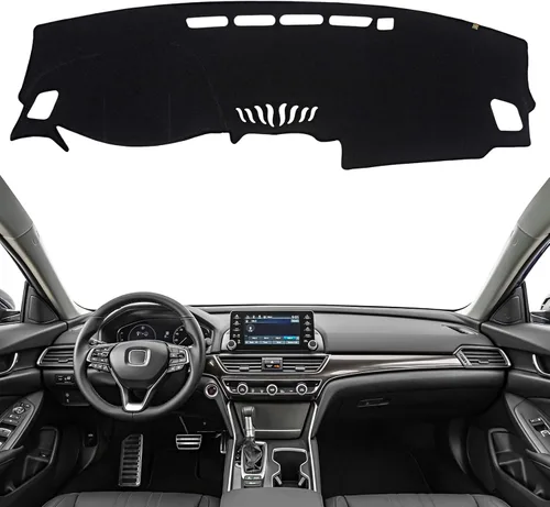 Miniatura 10 de Cubierta de tablero Tapete de salpicadero Compatible con Ho-nda Civic 2015-2012 (para transmisión izquierda), tapete de salpicadero para coche
