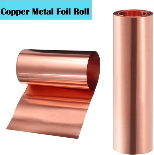 Miniatura 5 de Rollo de hoja de cobre puro, 0.001 in x 3.937 in x 78.740 in, 99.9% lámina de cobre para joyería, manualidades, bricolaje, eléctrico
