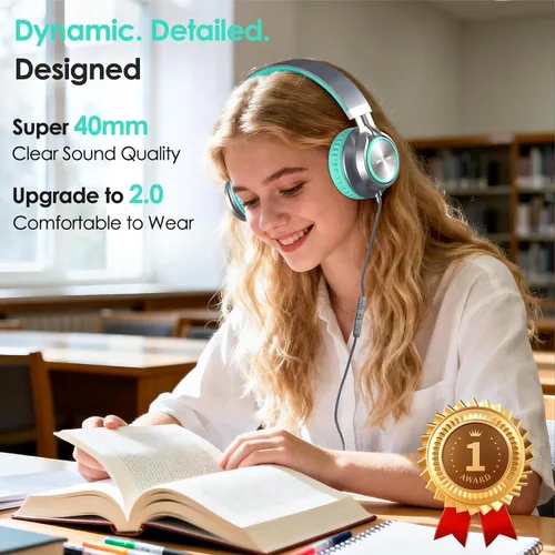 Miniatura 3 de INFURTURE - Auriculares USB C con micrófono, control de volumen, cable sin enredos, auriculares tipo C con cable, plegables y ligeros para iPhone